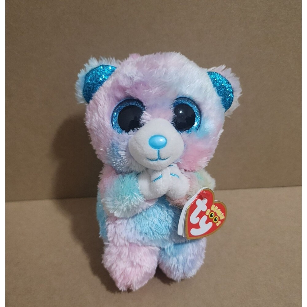 Ty Beanie Boos Hope Bear 2020 Tie-Dye Plush Toy TySilk China Tag New with Tags
